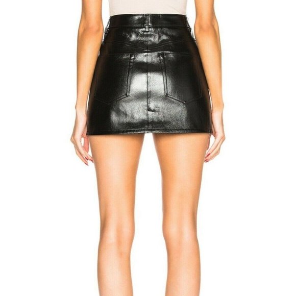 Helmut Lang Glassy Leather 5 Pocket Mini Skirt - Picture 3 of 3